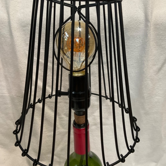PHILIP: Wine bottle lamp by Max McMurdo Table lamp made from wine bottle. H267